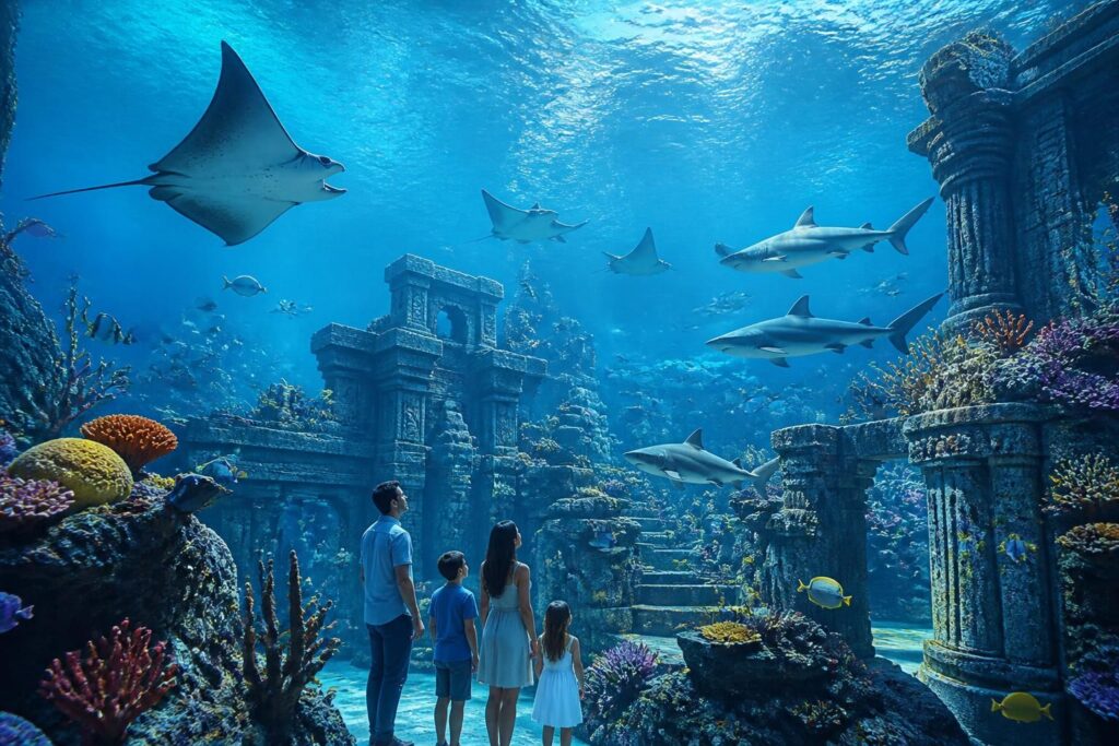 découvrez lost chambers à dubaï, un aquarium familial exceptionnel où la plongée révèle un univers fascinant de merveilles marines, idéal pour toute la famille.