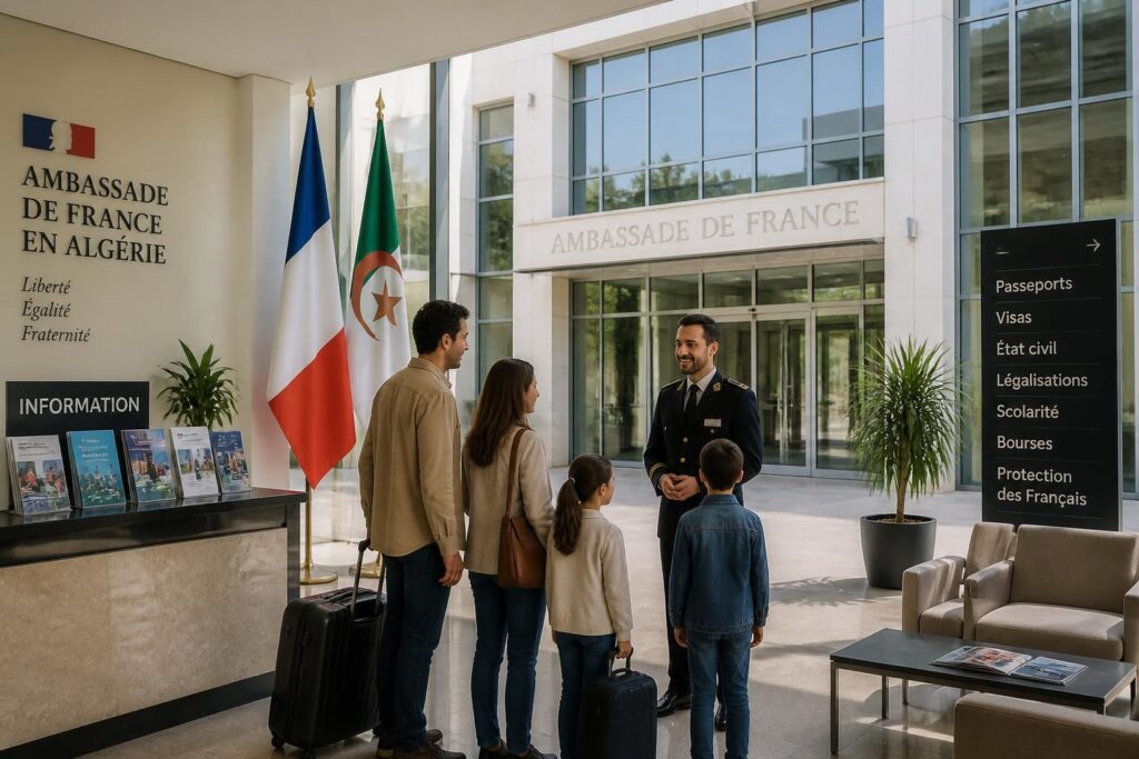 découvrez les services essentiels offerts par l'ambassade de france à alger pour faciliter les voyages en famille, incluant assistance, conseils et démarches administratives.