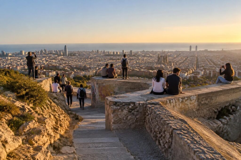 découvrez les bunkers del carmel à barcelone : horaires, accès, conseils pratiques et avis de visiteurs pour profiter du plus beau panorama sur la ville.