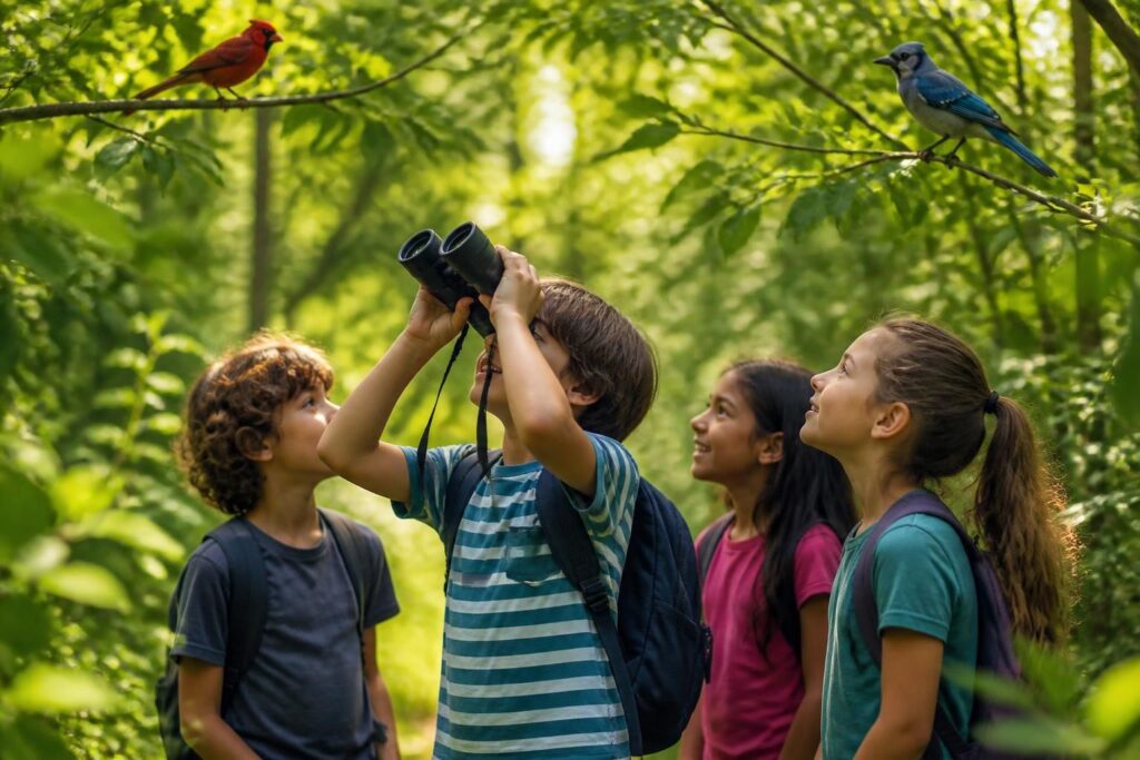 découvrez comment choisir les jumelles idéales pour observer les oiseaux lors de balades en famille et partager des moments ludiques avec les enfants.