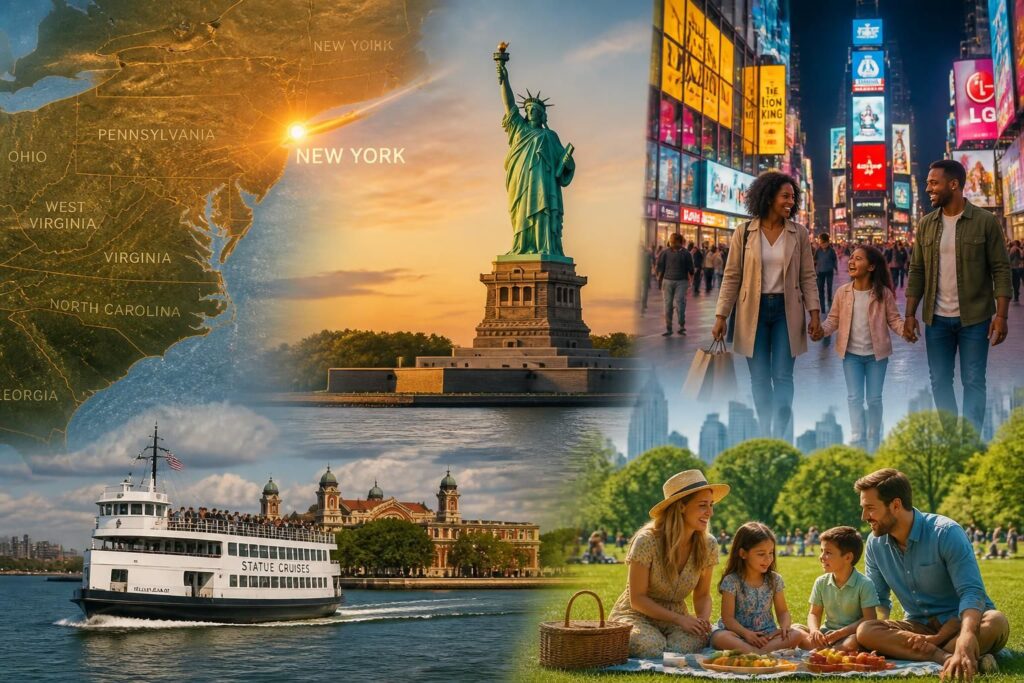 découvrez où se trouve new york et pourquoi cette ville emblématique est la destination idéale pour un séjour en famille inoubliable, riche en activités culturelles, attractions et divertissements pour tous les âges.