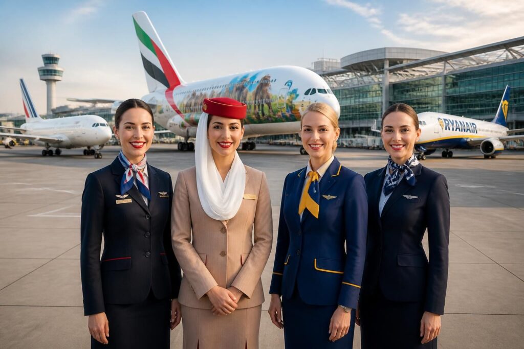 découvrez le comparatif des salaires des hôtesses de l'air chez air france, emirates, ryanair et d'autres compagnies aériennes pour mieux comprendre les différences de rémunération.
